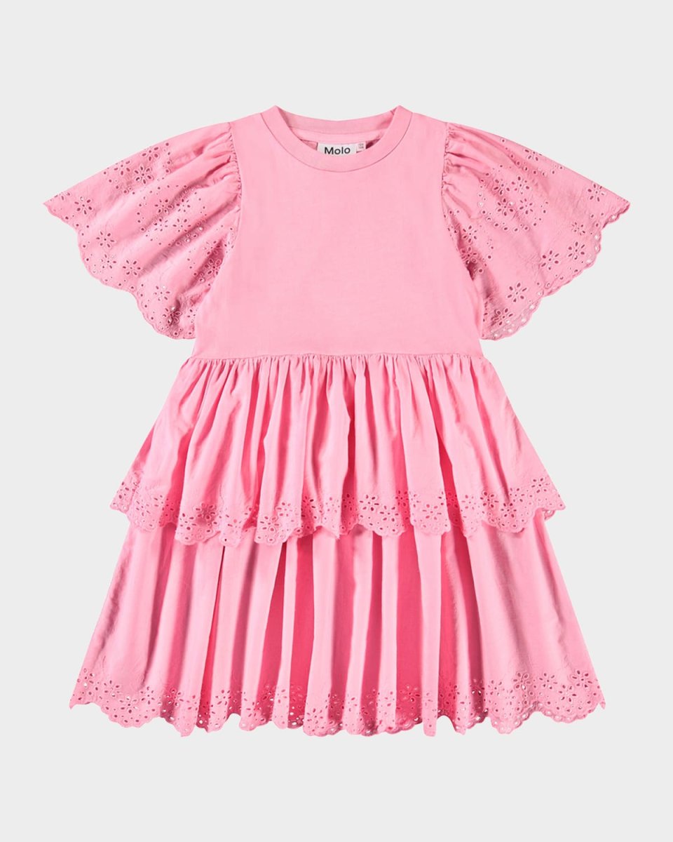 Girl's Ceelia Eyelet Embroidered Dress, Size 7